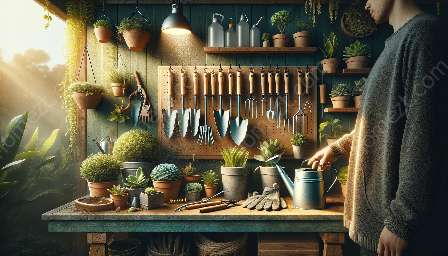 ferramentas de jardinagem interna