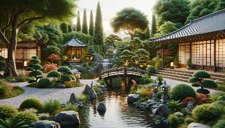 estética japonesa em jardins zen