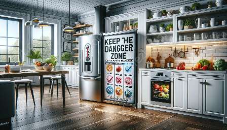 menjauhkan makanan daripada suhu 'zon bahaya' di dapur