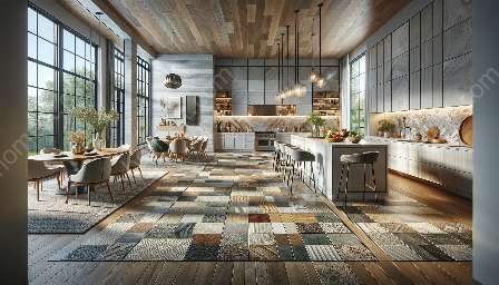 idéias de design de piso de cozinha