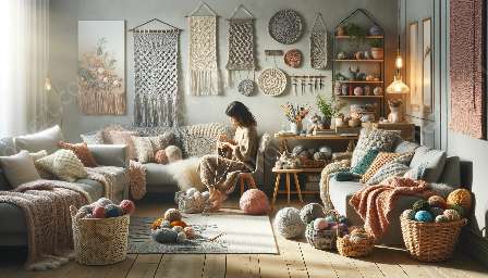 ホームアクセサリーの編み物とかぎ針編み