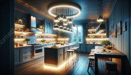 opções de iluminação led para cozinhas