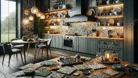 padrões de backsplash de cozinha em mosaico