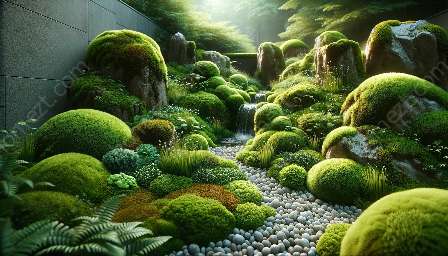 moss and lichens in zen gardens