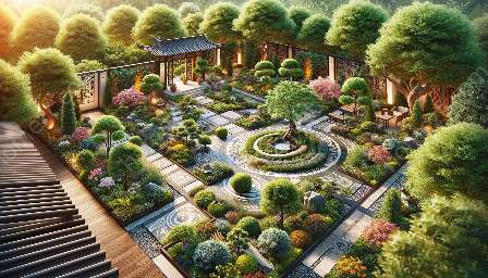 placement de plantes et d'arbres selon les principes du feng shui