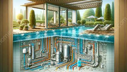 プールの配管と濾過システム