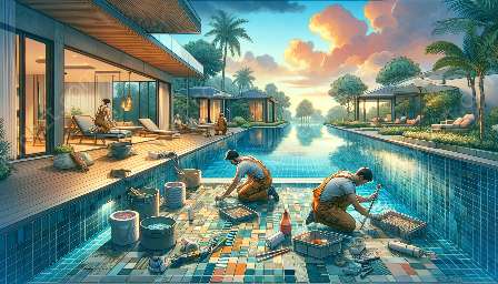 conserto de azulejos de piscina