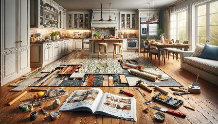 membaiki lantai dapur yang rosak