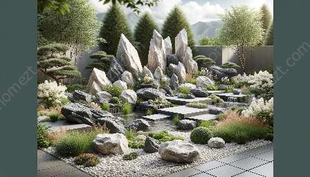 rock garden kontemporaryong disenyo