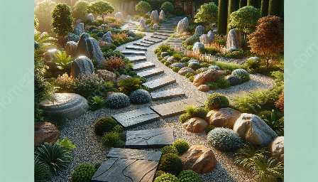 caminhos do jardim de pedras
