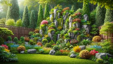 jardinagem vertical de jardim de pedras