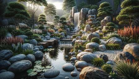 sten trädgård vatten funktioner