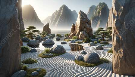rochers et rochers dans les jardins zen