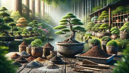 jord och krukväxtblandning för bonsai