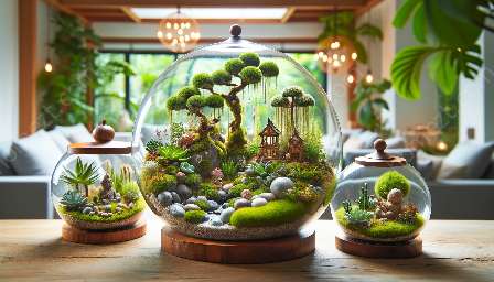 terrários e jardins em miniatura