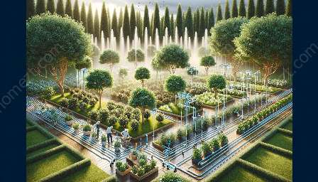 樹木と果樹園の灌漑システム