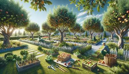 Durchforstung von Bäumen und Obstgärten