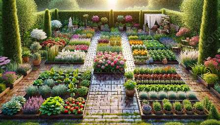 types de jardins (par exemple, jardin de fleurs, potager, jardin d'herbes aromatiques)