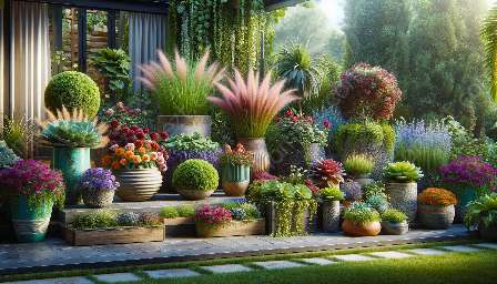 använda färg och textur i trädgårdsskötsel