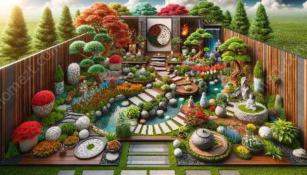 Verwendung von Feng-Shui-Farben und -Materialien bei der Gartengestaltung