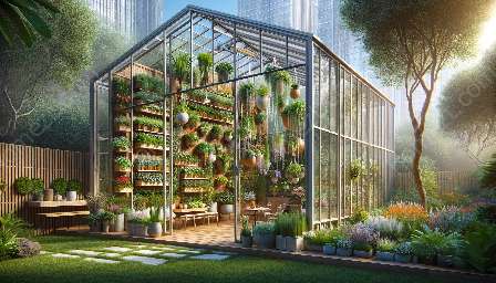 vertikal trädgårdsarbete i ett växthus