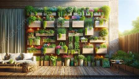 jardinage vertical dans des plates-bandes surélevées