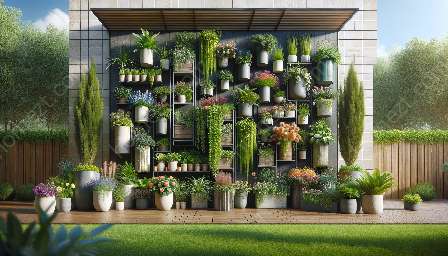 jardinagem vertical com recipientes