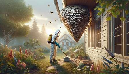 スズメバチの巣の除去