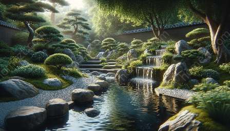 Wasserspiele in Zen-Gärten