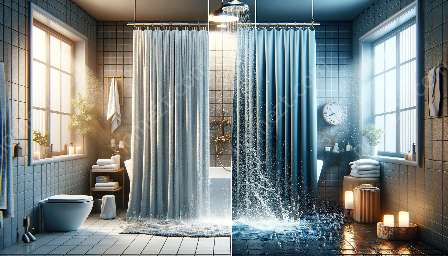 rideaux de douche imperméables ou résistants à l'eau