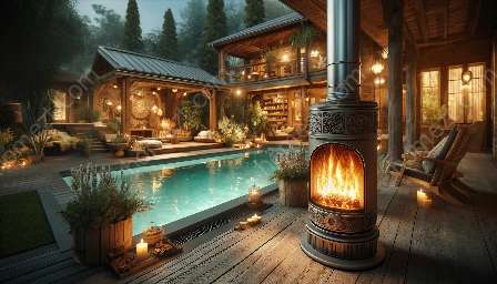 wood burning pool heating