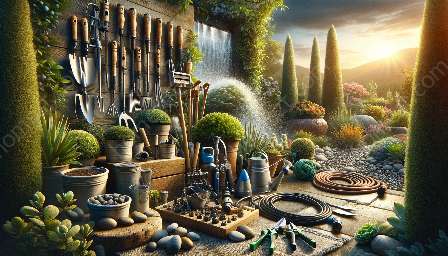 herramientas y equipos de xeriscaping